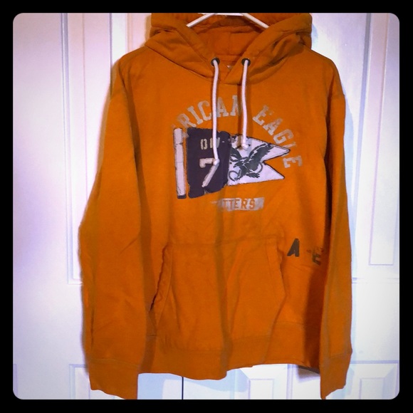 American Eagle Outfitters Other - AMERICAN EAGLE 🦅 PENNANT HOODED SWEATSHIRT Men L